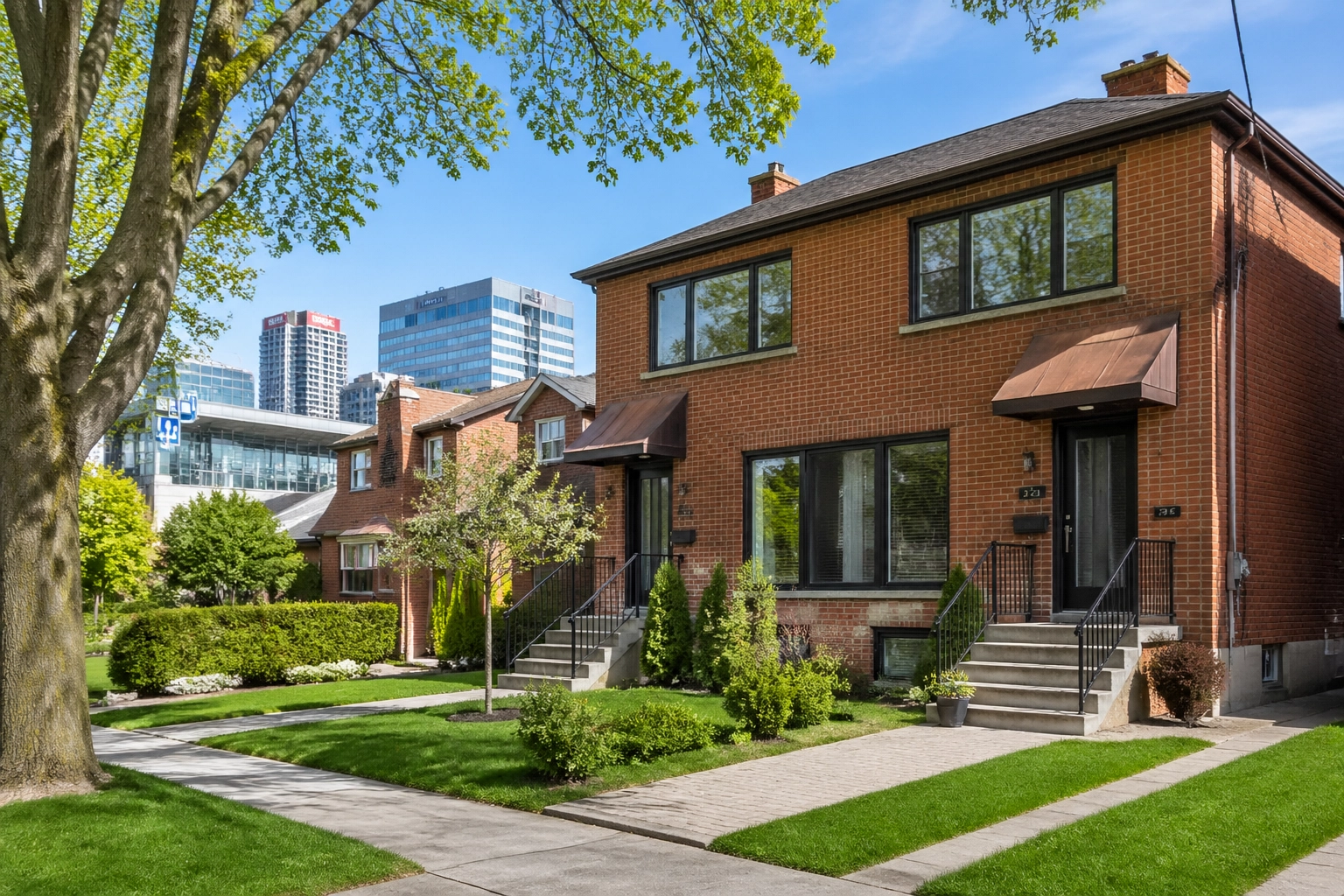 A brick multi-family triplex in North York showing investment potential in the Ontario real estate market.