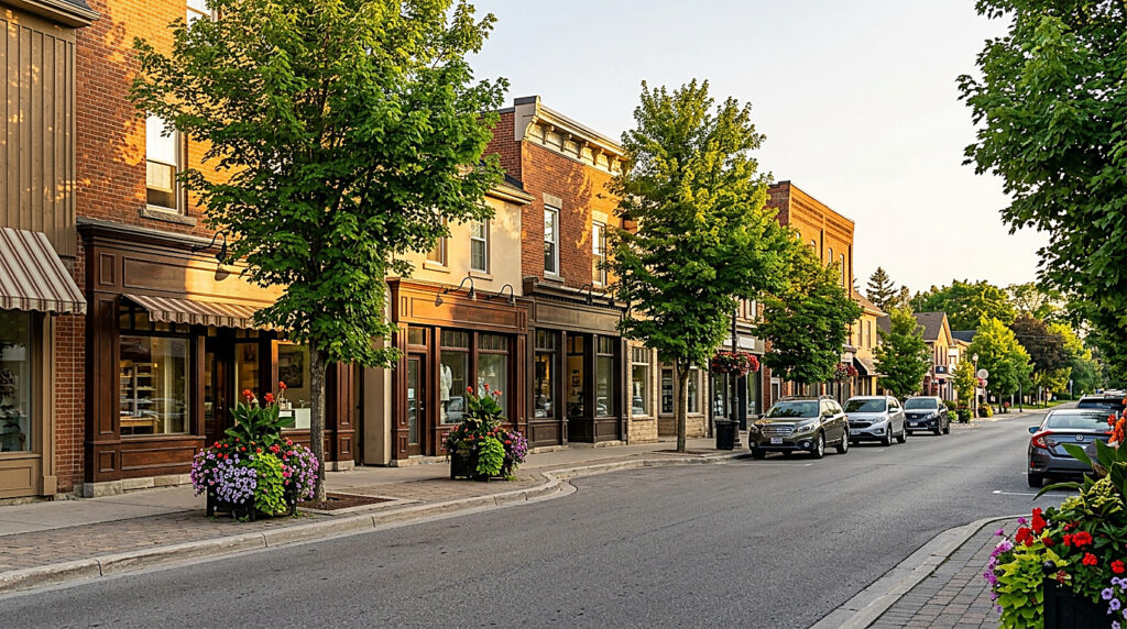 Жилая улица в городе Whitchurch-Stouffville