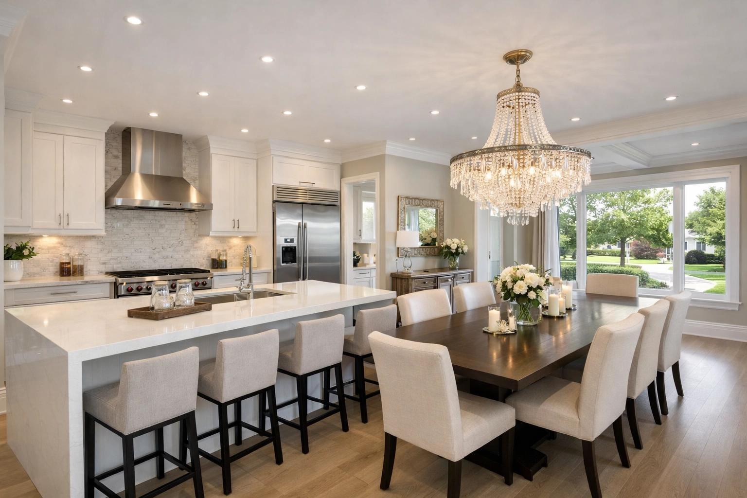 Luxurious open-concept gourmet kitchen in a premium Richmond Hill home typical of the GTA real estate market.