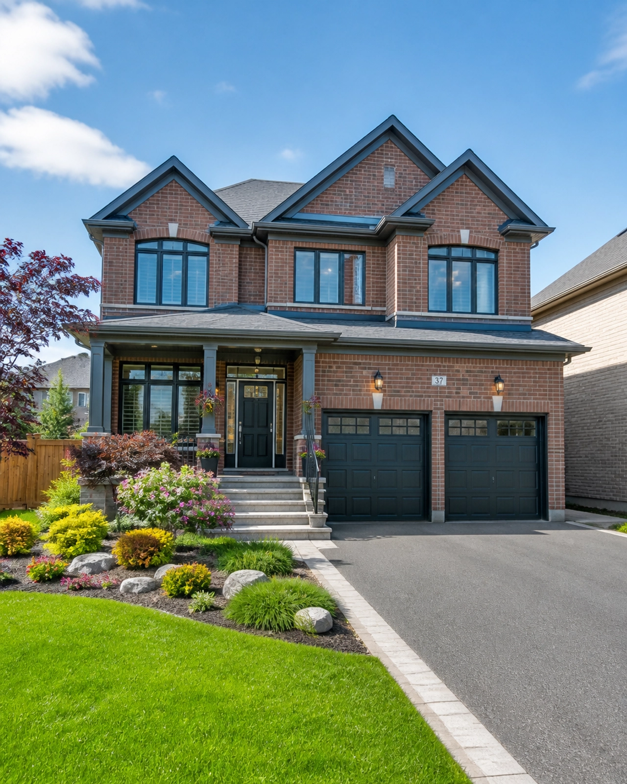 Modern detached brick home in a quiet Bradford neighborhood
