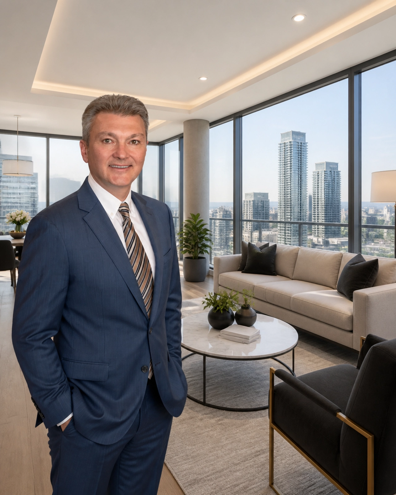 Modern luxury condo interior in Vaughan Metropolitan Centre