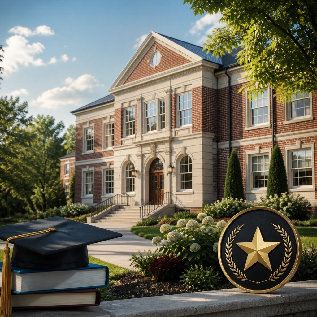 A professional-looking academic building in a Richmond Hill neighborhood